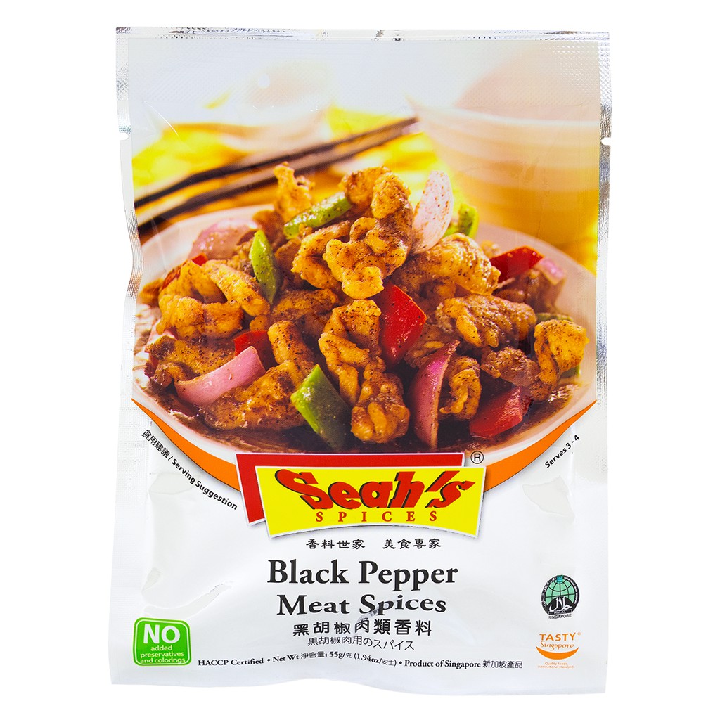 SEAH'S SPICES Black Pepper Meat Spices Premix Shopee Singapore