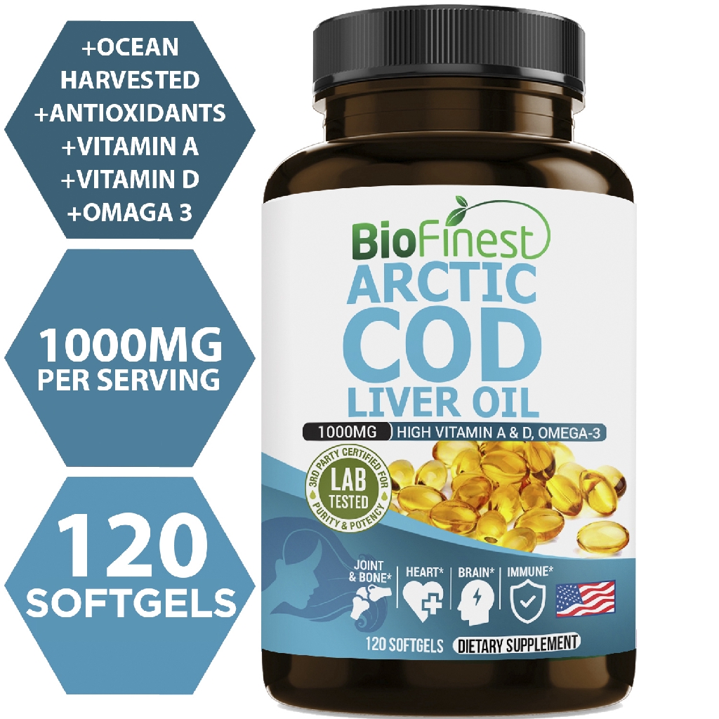 Biofinest Cod Liver Oil Capsules With Vitamin A & D, Omega 3 (120