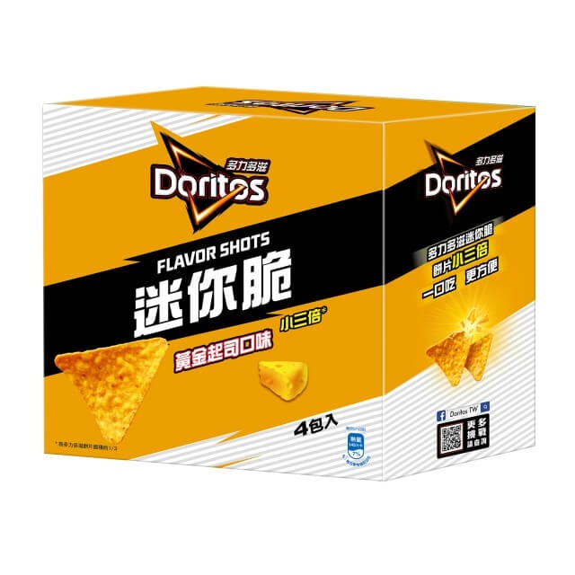 Doritos Flavor Shots Mini Crispy Golden Cheese Nachos (54gX4 Packs