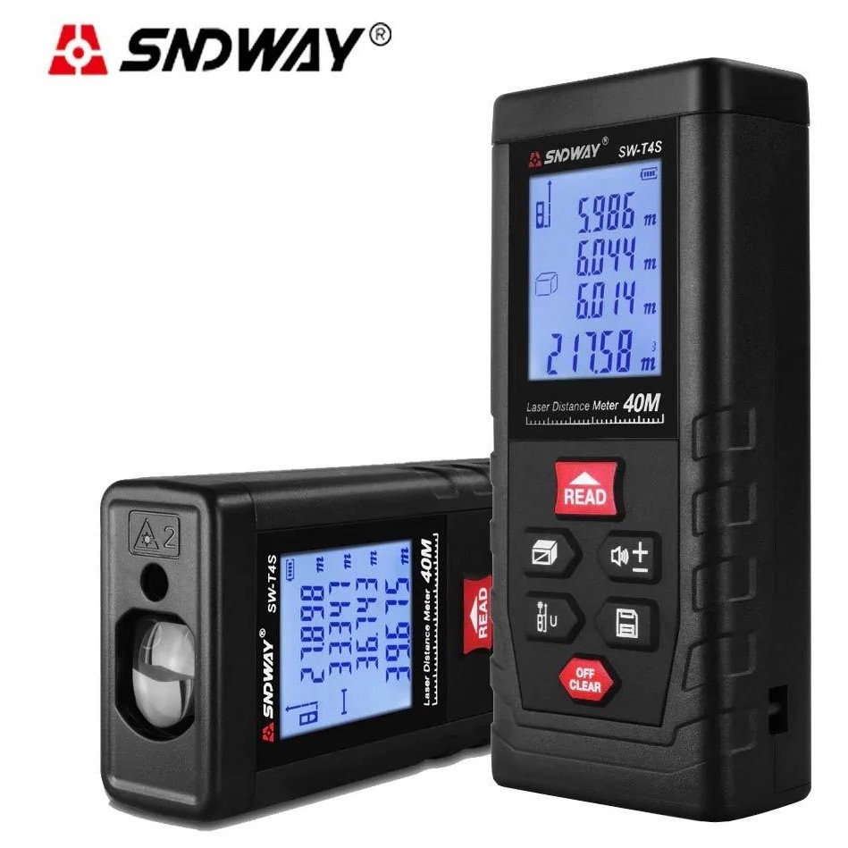 SNDWAY Laser Rangefinder Distance Meter Handheld Area / Volume / Angle