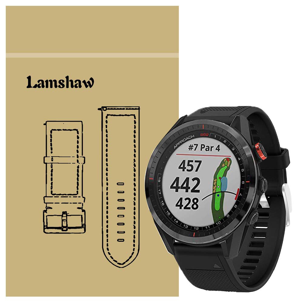 for Garmin Approach S62 Band, Blueshaw Classic Soft Silicone