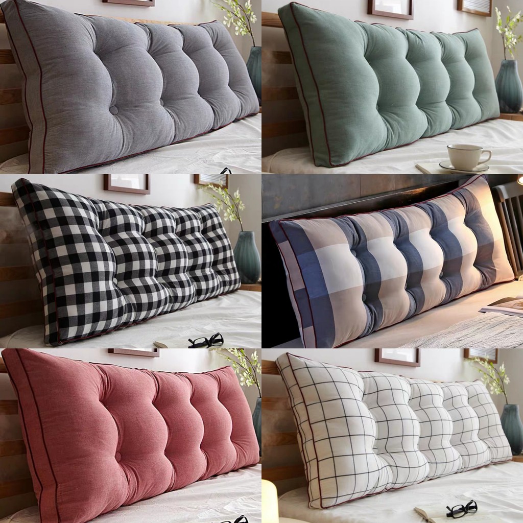 Cotton Bedside Long pillow headboard soft triangle double bedroom sofa