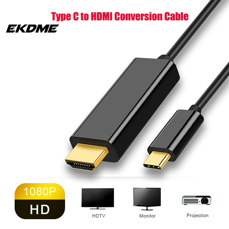 USB C HDMI Cable 1080P 4K 1.8m Type C to HDMI Conversion