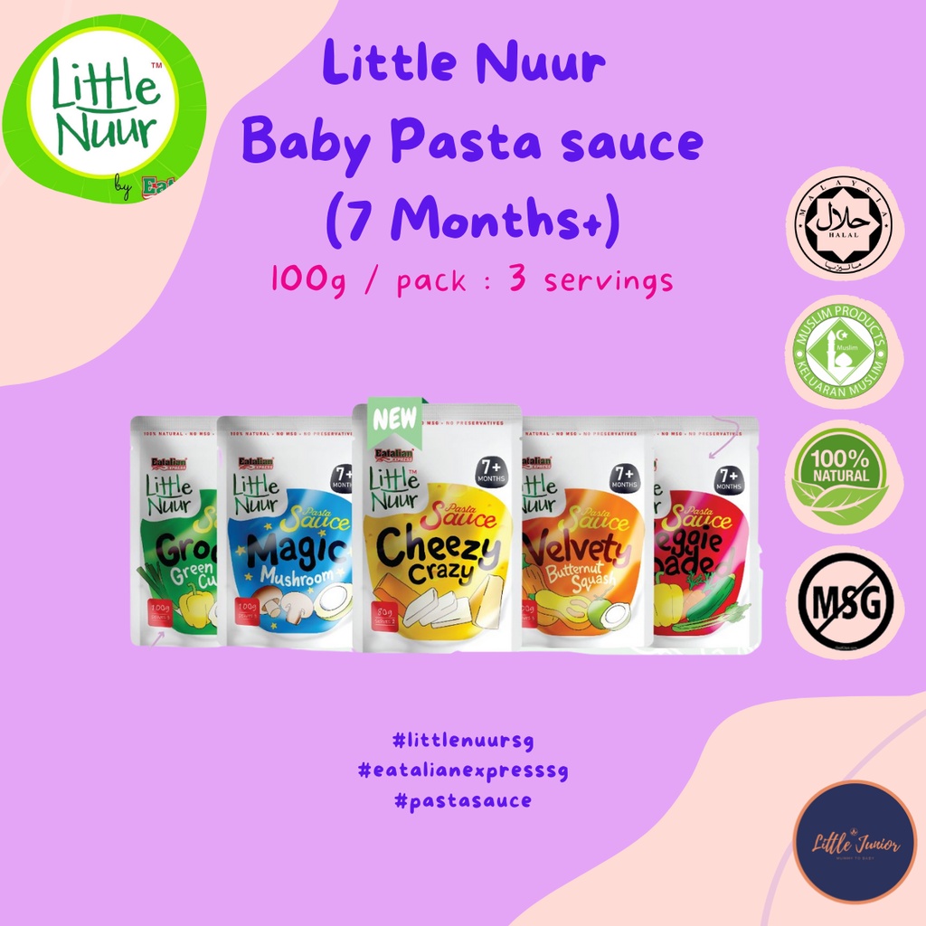 Little Nuur First Baby Pasta Sauce by Eatalian Express 100g (7