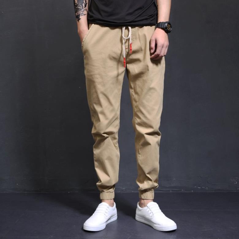 Men's Khaki Jogger Pants Chun Korean Style, Sporty, Youthful And Dynamic Shopee Singapore