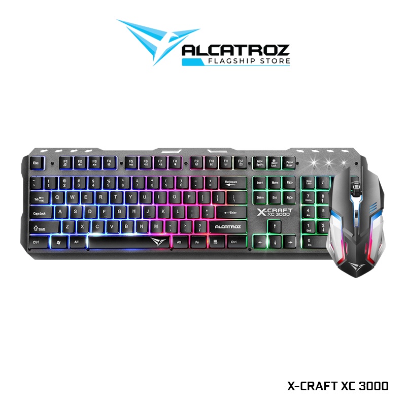 Alcatroz XCraft XC 3000 Spill Proof Gaming Keyboard and Gaming Mouse