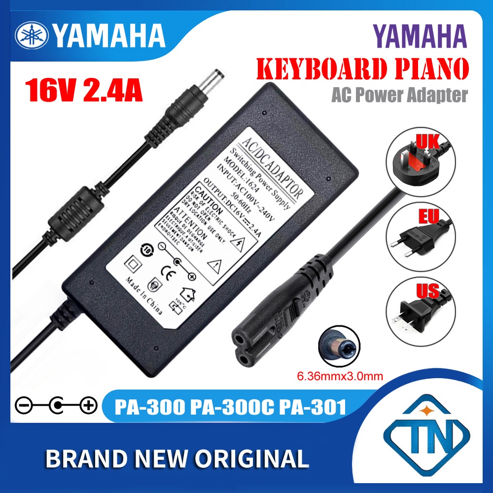 16V 2.4A AC Adapter PA300 PA300C for YAMAHA P120 P515 CLP525 CLP625 CLP635 Tyros4 Tyros5