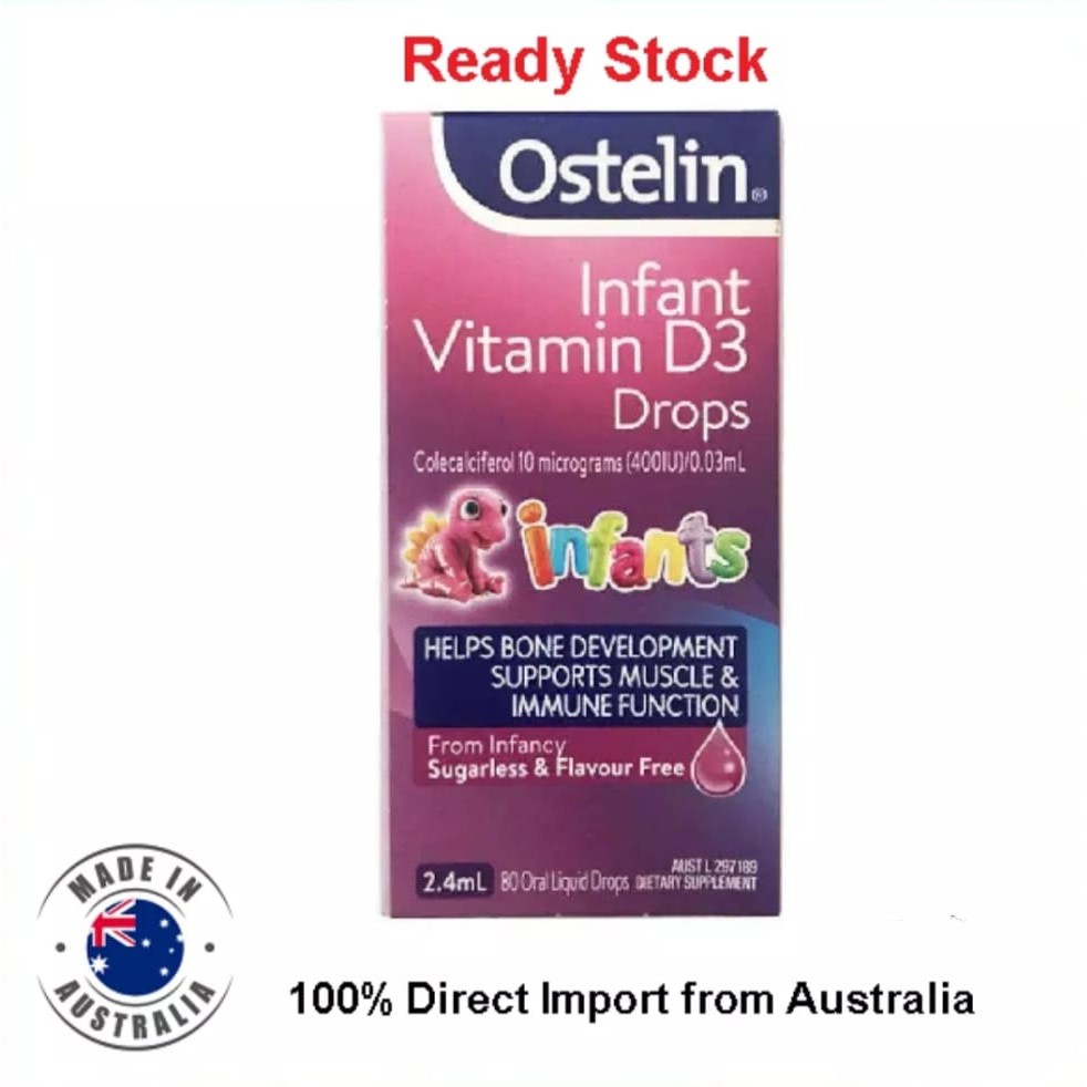 {Ready Stock} Ostelin Infant Vitamin D3 Drops ( 2.4ml ) (Made In