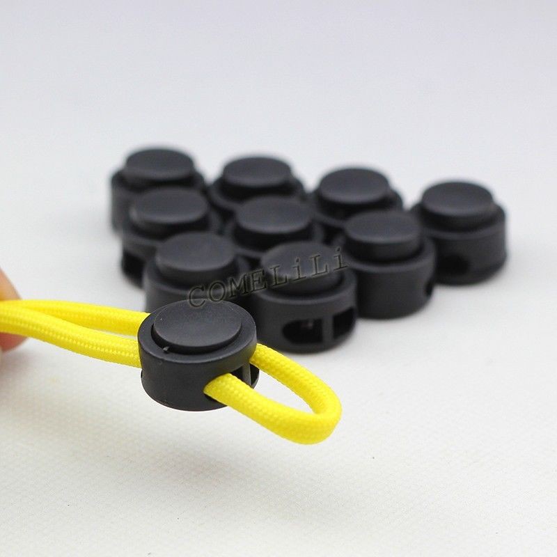 10 pcs Paracord Cord Lock Clip Clamp Buckle Toggle 2 hole toggle stopper Black Shopee Singapore