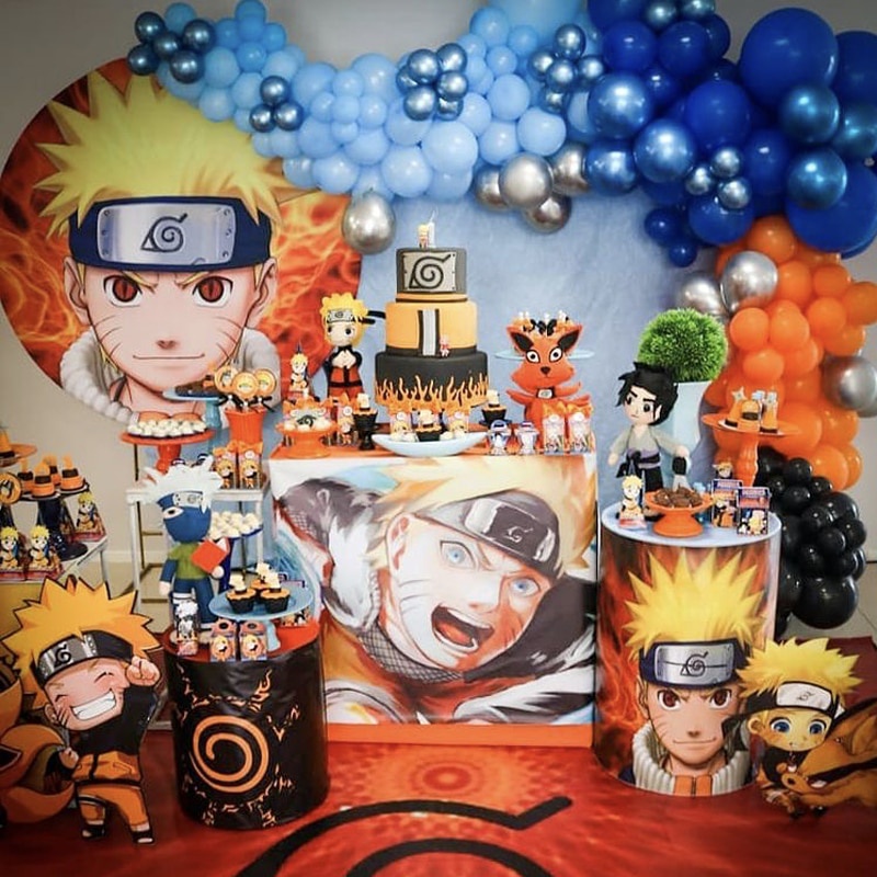 Softcloud Japan Anime Naruto Theme Happy Birthday Decoration Set