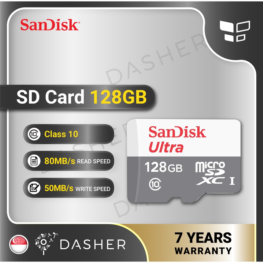 100 Original Sandisk Micro SD Ultra 128GB Memory Card