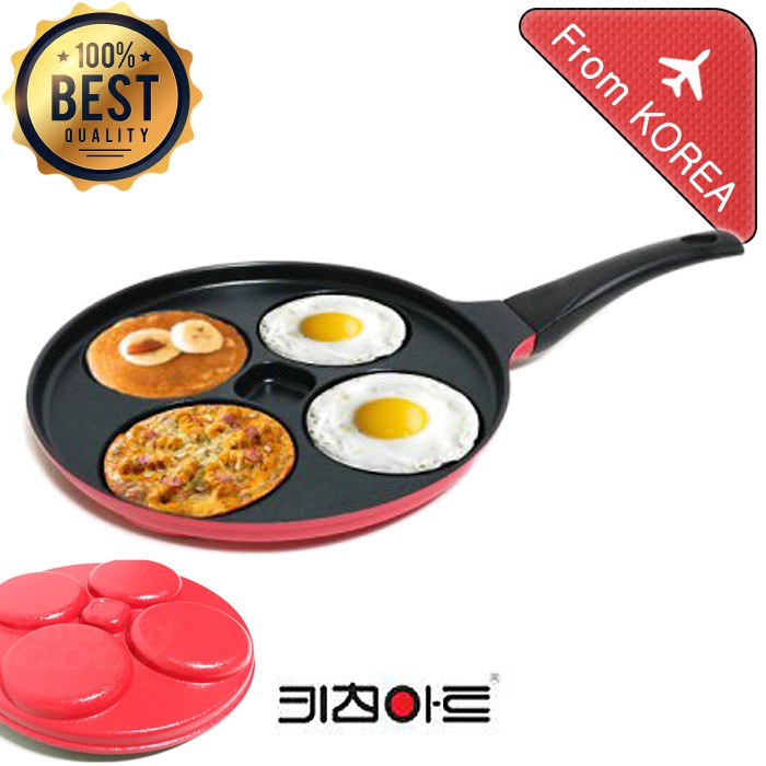 KitchenArt KOREA Pancake Frying pan non stick Egg Multi Pan 4 trays