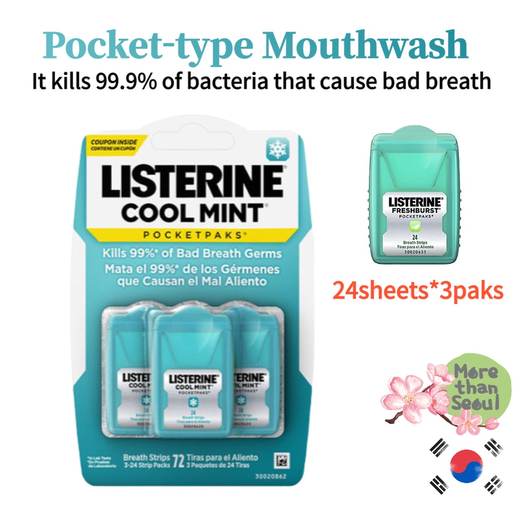 pocket mouthwash [Listerine] pocketpaks coolmint mouthwash 3paks set