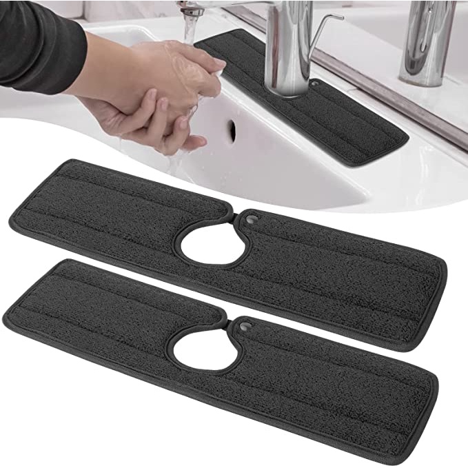 Kitchen Faucet Splash Catcher Absorbent Mat Washable Splash Guard