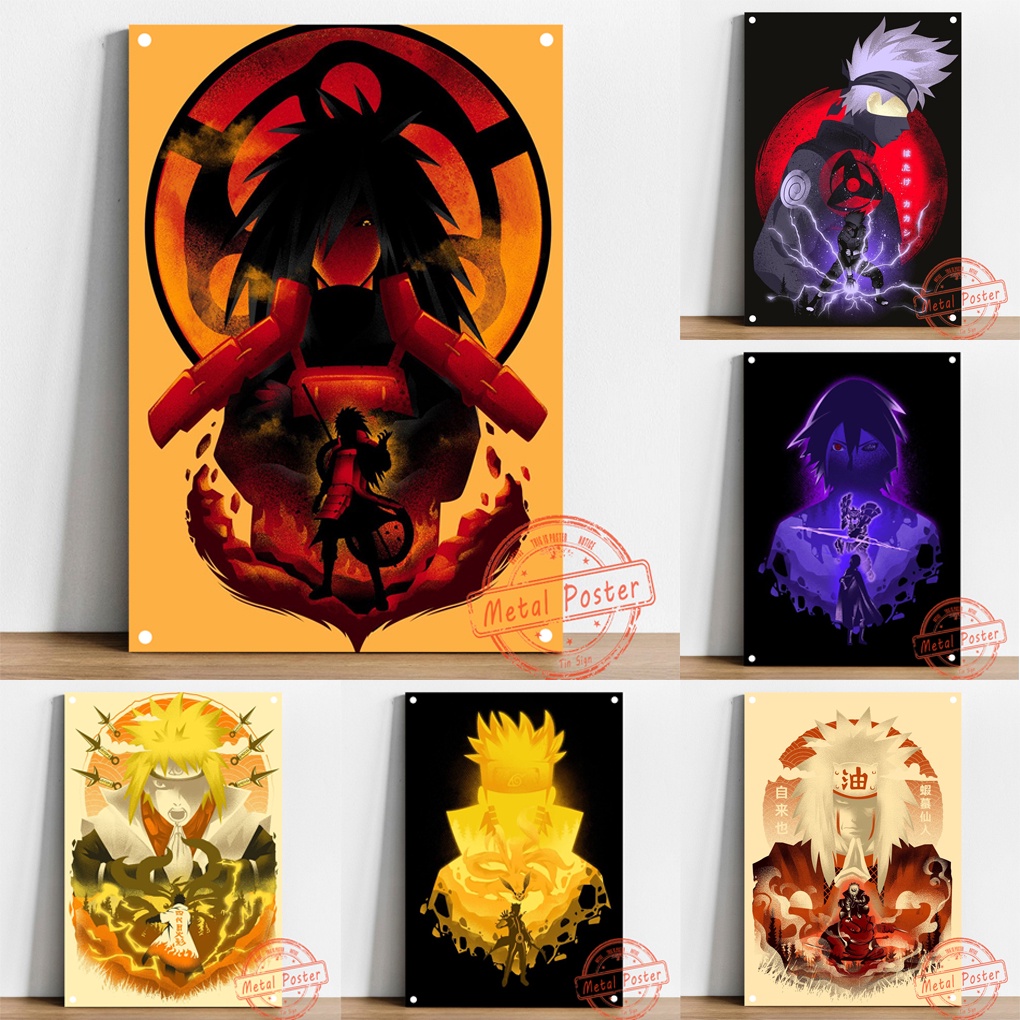 Naruto Shippuden Madara Jiraiya Minato Sasuke Naruto Kakashi Metal