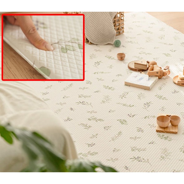 Deco View Premium Luxury Baby PVC Playmat Living Room Mat Comfort Olive