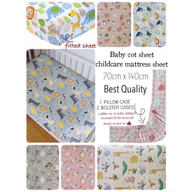 Cot Sheets 140cm X 70cm