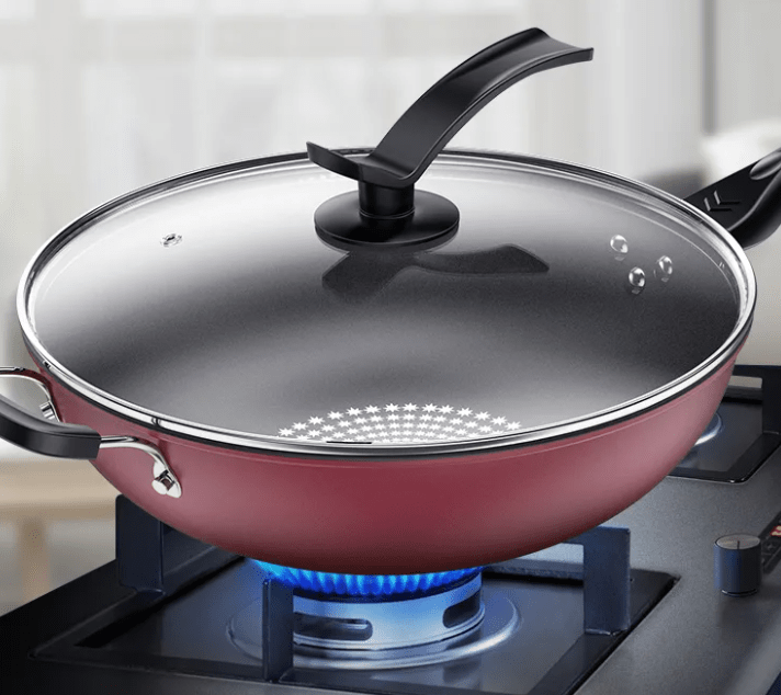 German technology crystal drill nonstick pan wok induction cooker wok