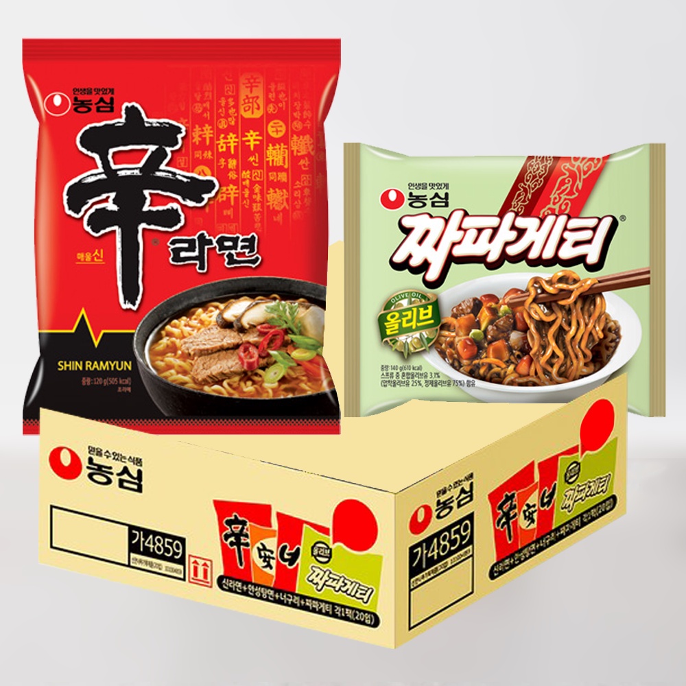 [MIX PACK] Nongshim Korean Spicy Mushroom Shin Ramyun 120g 1EA