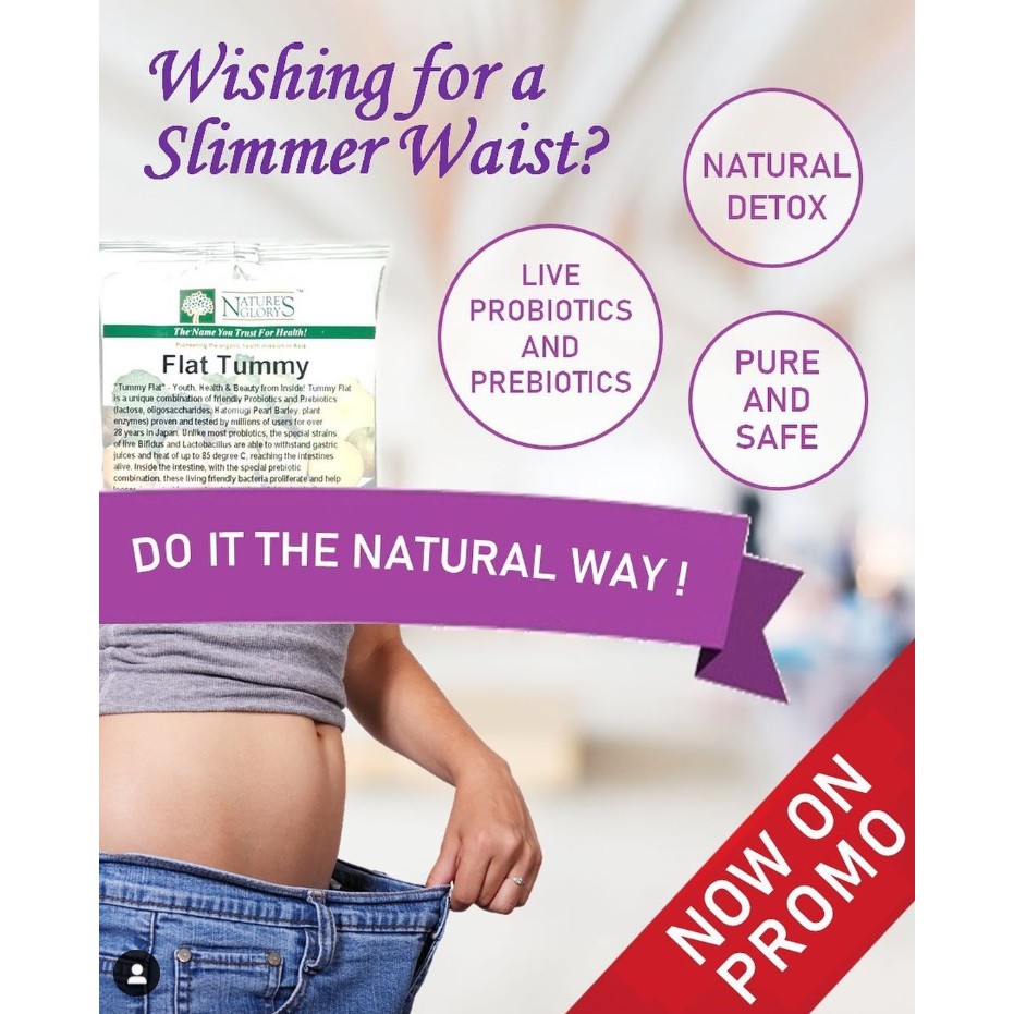 Nature's Glory Flat Tummy Natural Slimming Weight Loss pre & probiotics
