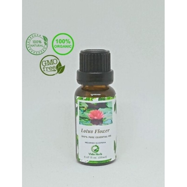 Lotus flower essential oil 20ml, 100 pure,GC/MS Tested, ISO certified