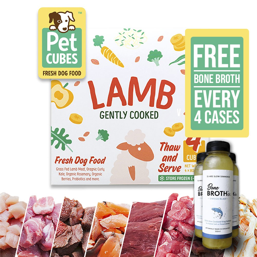 PetCubes Complete Gently Cooked Lamb Frozen Dog Food 2.25kg Shopee