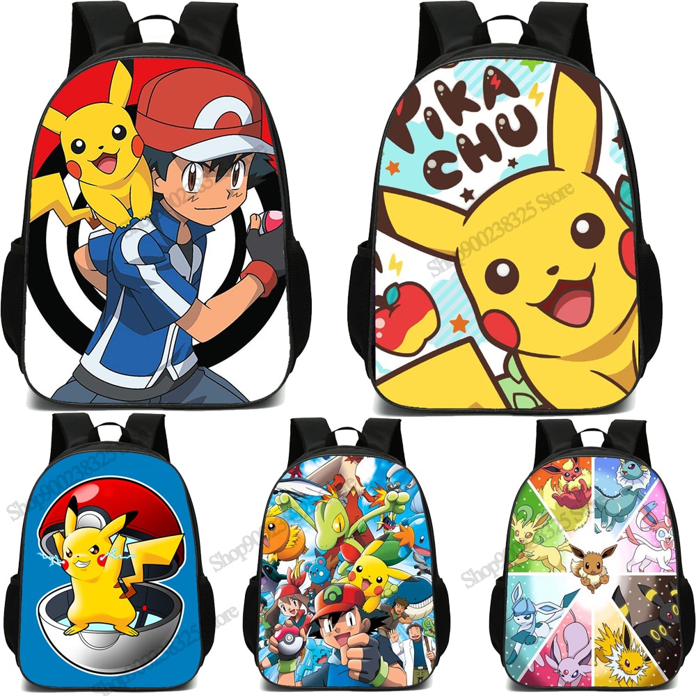 Pokemon School Bag for Teenager Boys Girls Kids Personized Pikachu Ash