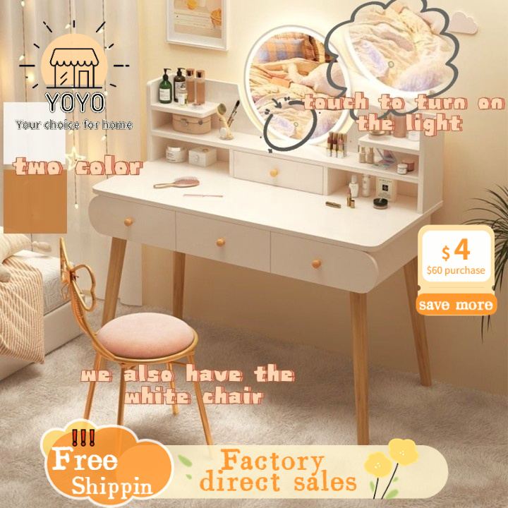 Light Luxury vanity table set bathroom Dressing Table With