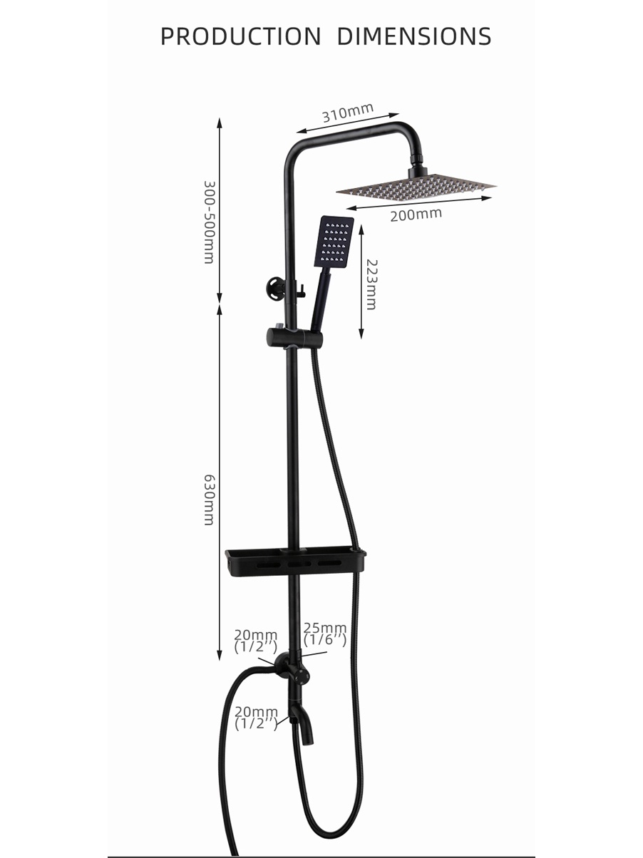 BAOKEMO Instant Water Heater Rain Shower Set bkm1049 Stainless Steel