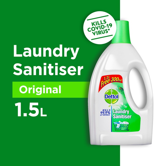 Dettol Disinfectant Laundry Sanitizer Fresh Pine 1.2L Free 300ml