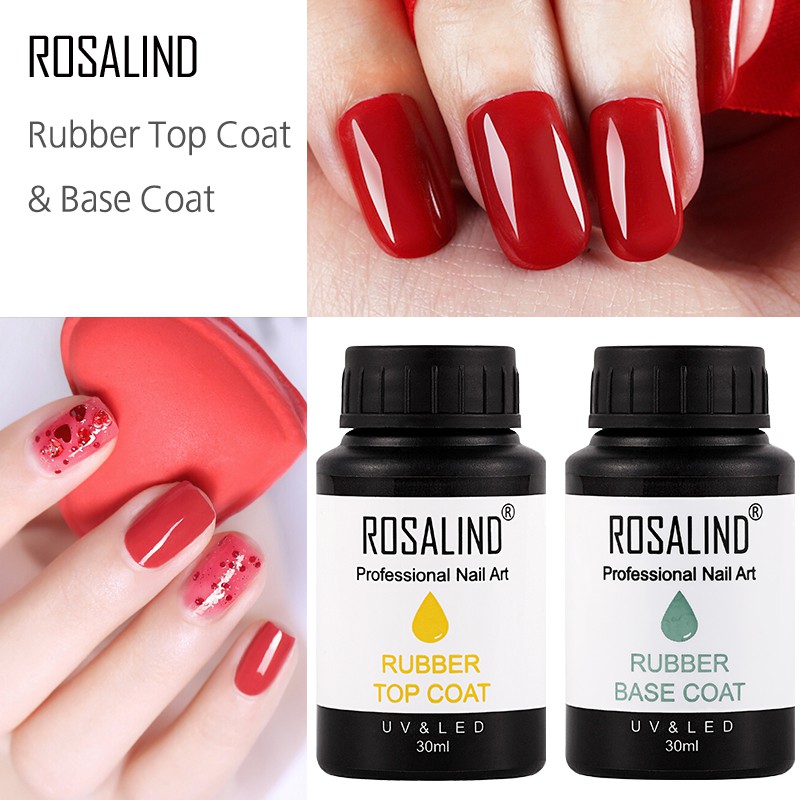 ROSALIND Nail Polish Rubber 15ml/30ml Nail Gel Lacquer Soak off UV Base