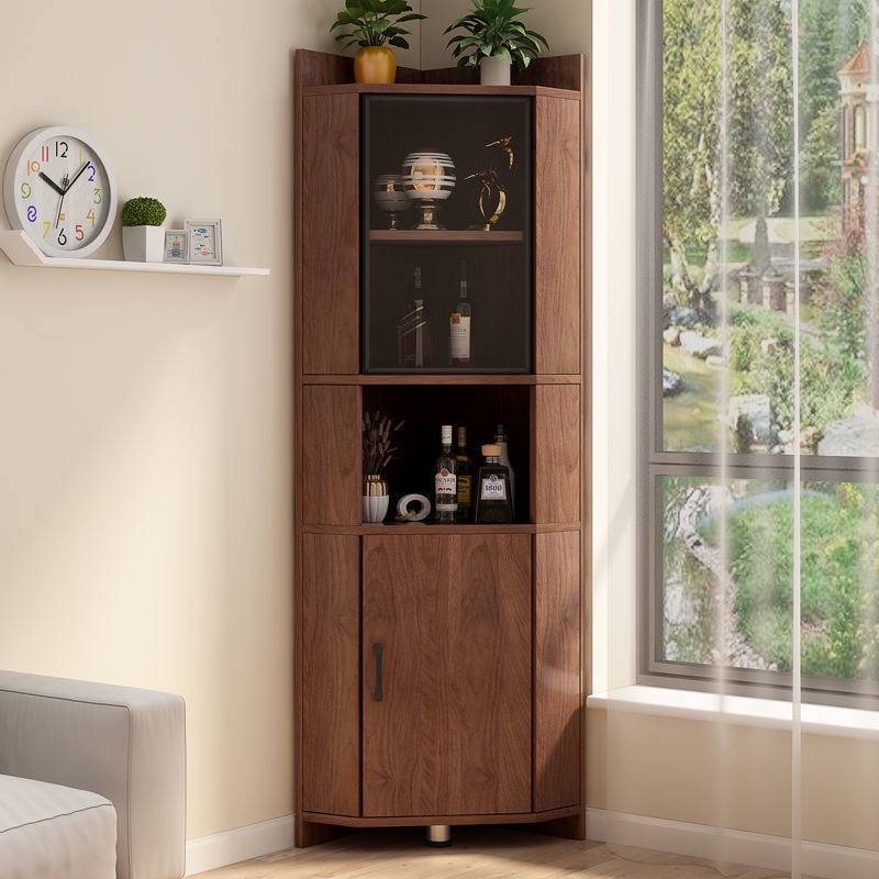 Corner wall triangle solid wood corner