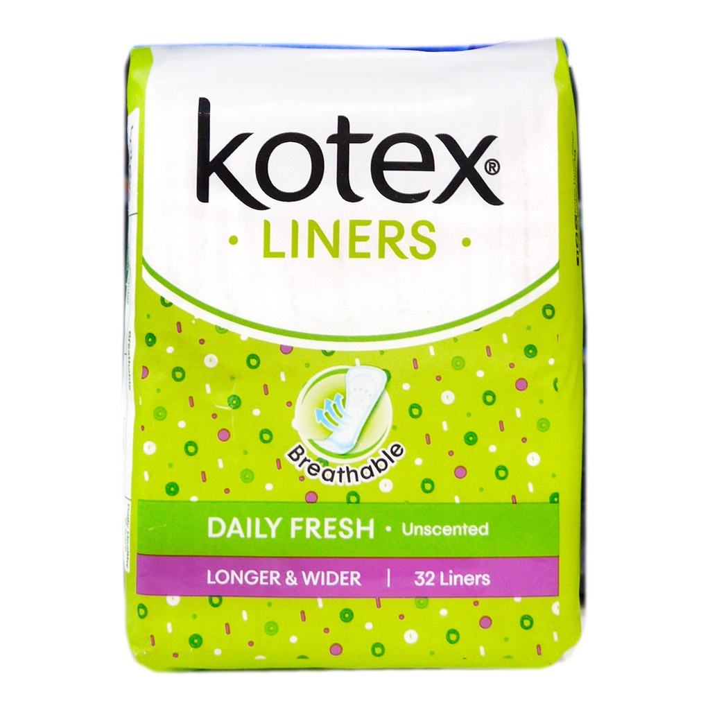 Kotex Fresh Liners Longer and Wider Unscented 32S Shopee Singapore