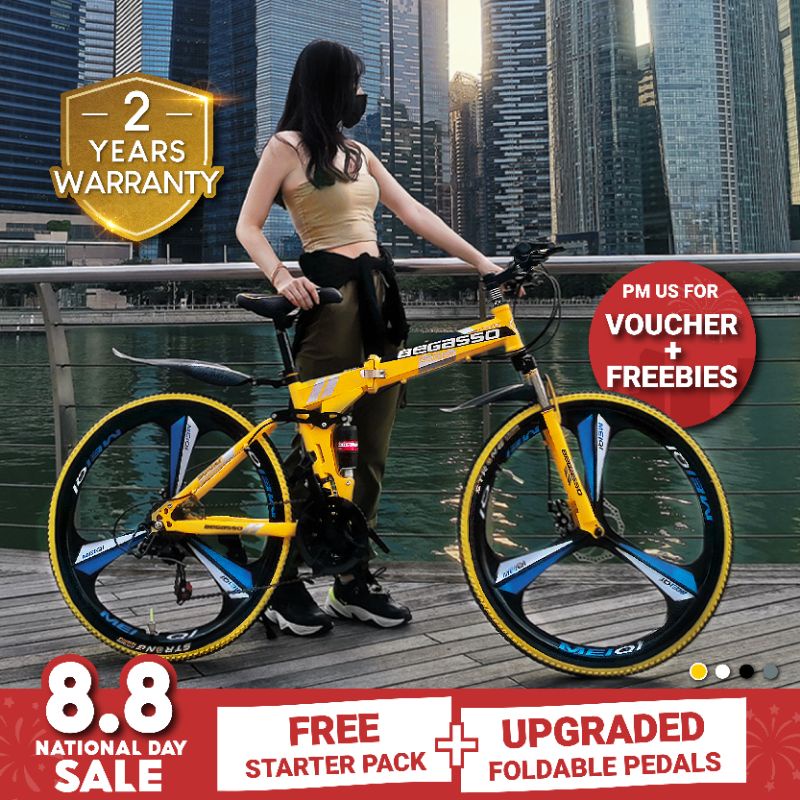 🇸🇬 OFFICIAL Begasso SHIMANO GEAR Foldable Mountain Bike w Disc Brake