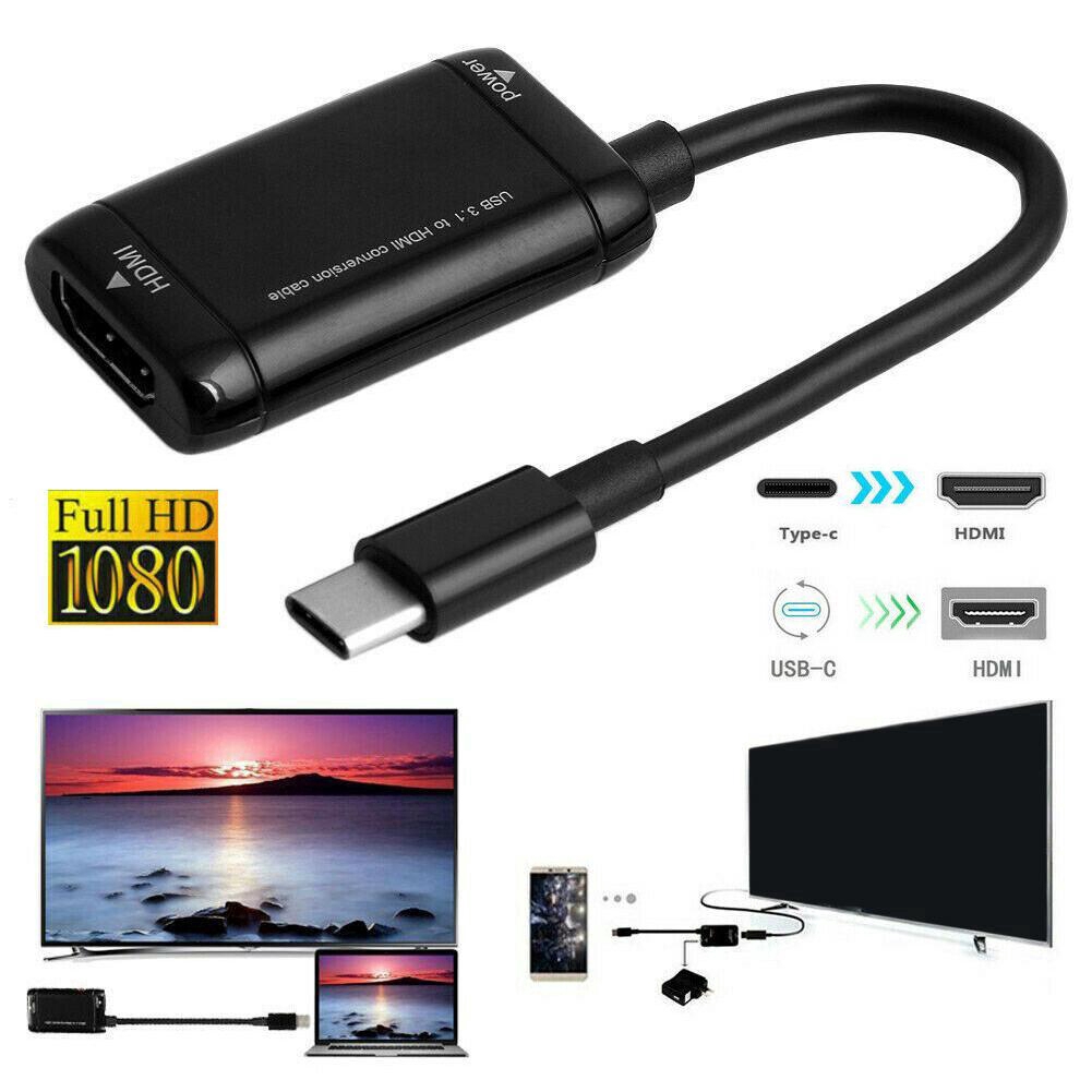 USBC Type C to HDMI Female Adapter / 1080P HD Audio Video