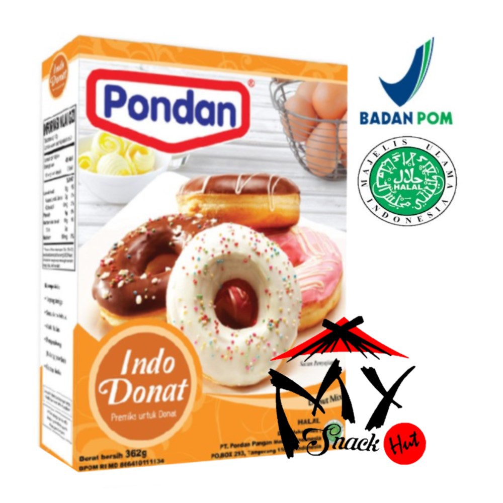 PONDAN INDO DONAT 362GR TEPUNG DONAT INSTANT DONUT FLOUR MIX