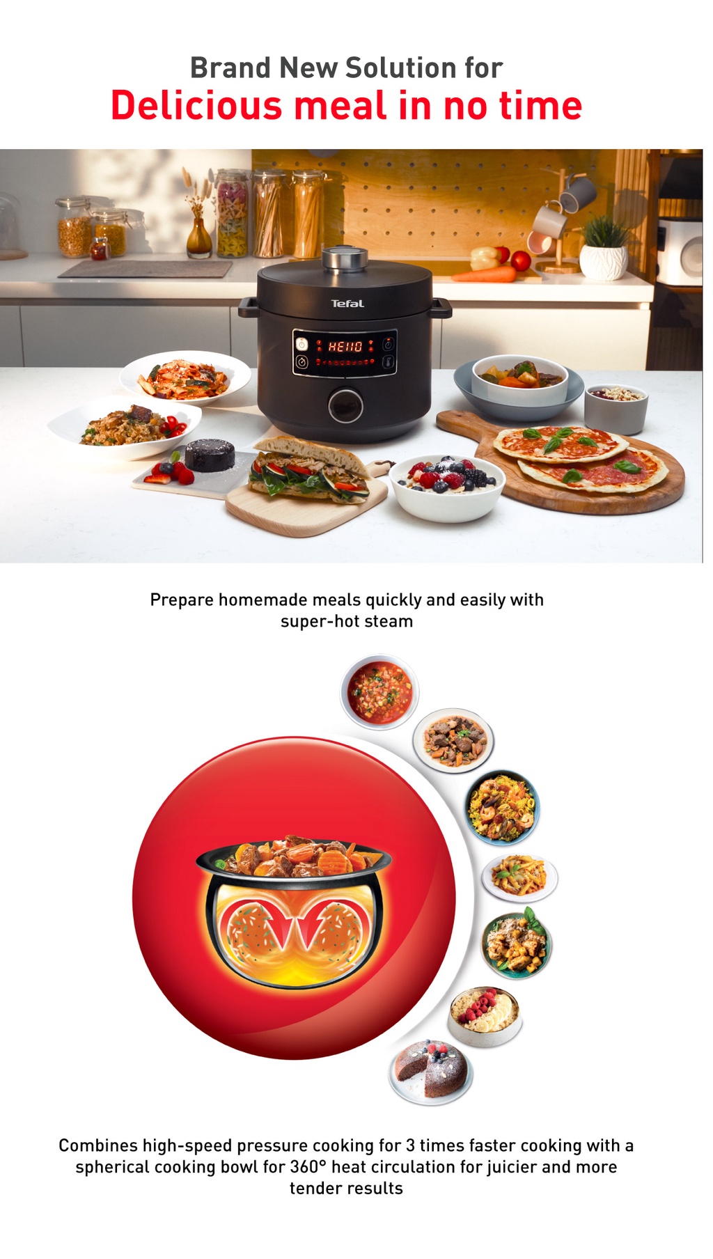 Tefal CY7548 Turbo Cuisine Electric Pressure Cooker 5L Shopee Singapore