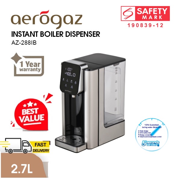 Aerogaz 2.7L Instant Boiling Water Dispenser( AZ 288IB) Shopee Singapore