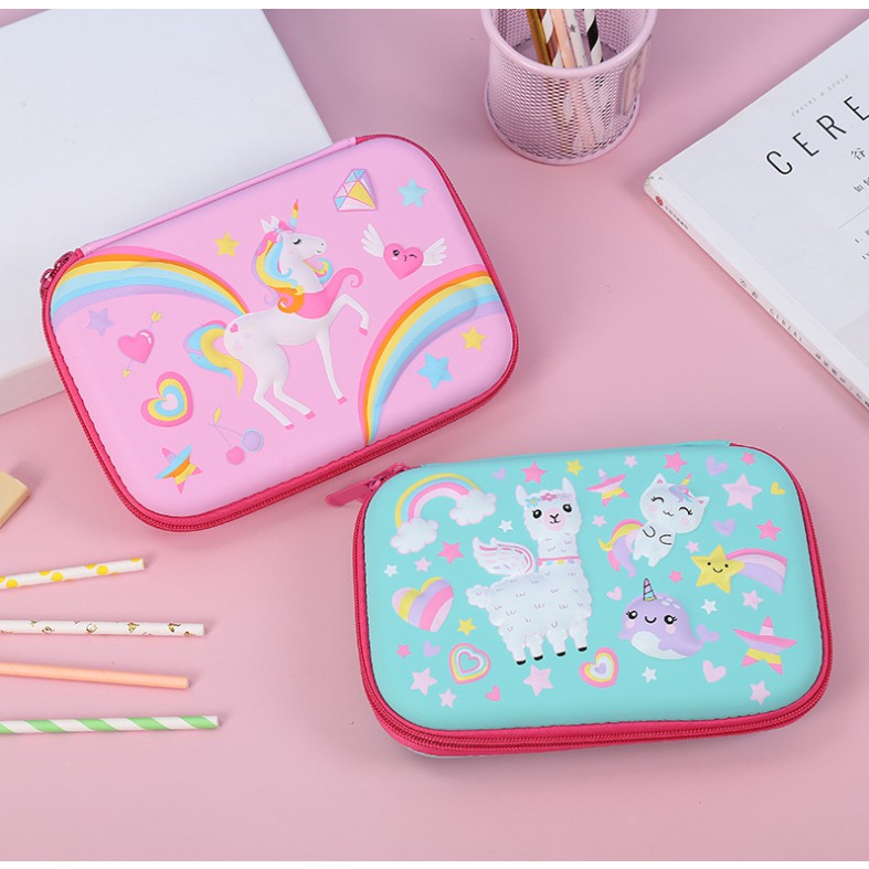Smiggle Unicorn Pencil Case Large 3D Eva Stationery Pencil Box Shopee
