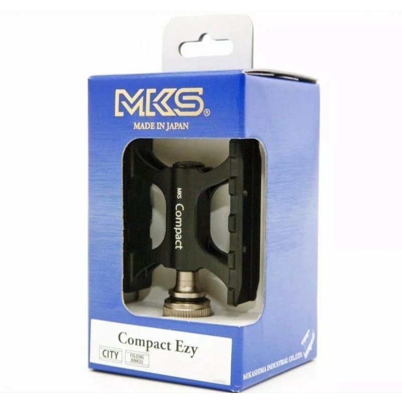 MKS Conpact Ezy Pedals Colours Titanium and Black for Road Bike