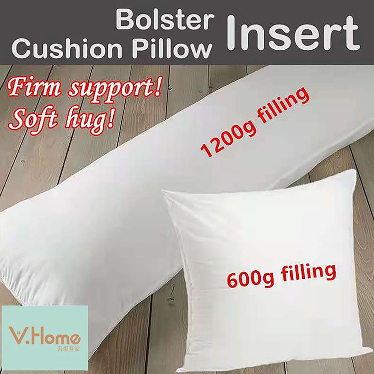 Square Cushion Pillow / Long Bolster Pillow/Soft hug Firm support