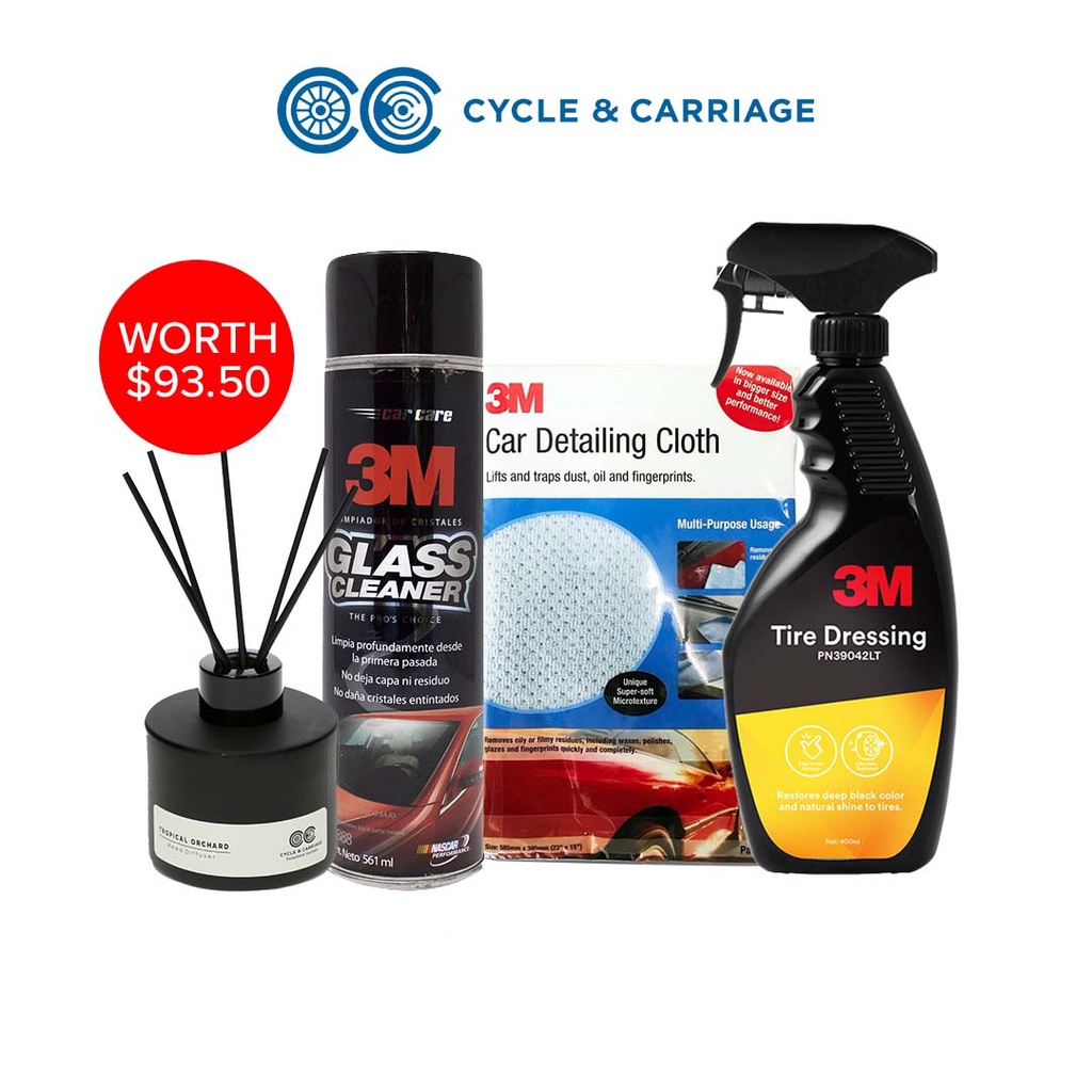 [Bundle] C&C Reed Diffuser + 3M Glass Cleaner + 3M Detailing Cloth + 3M