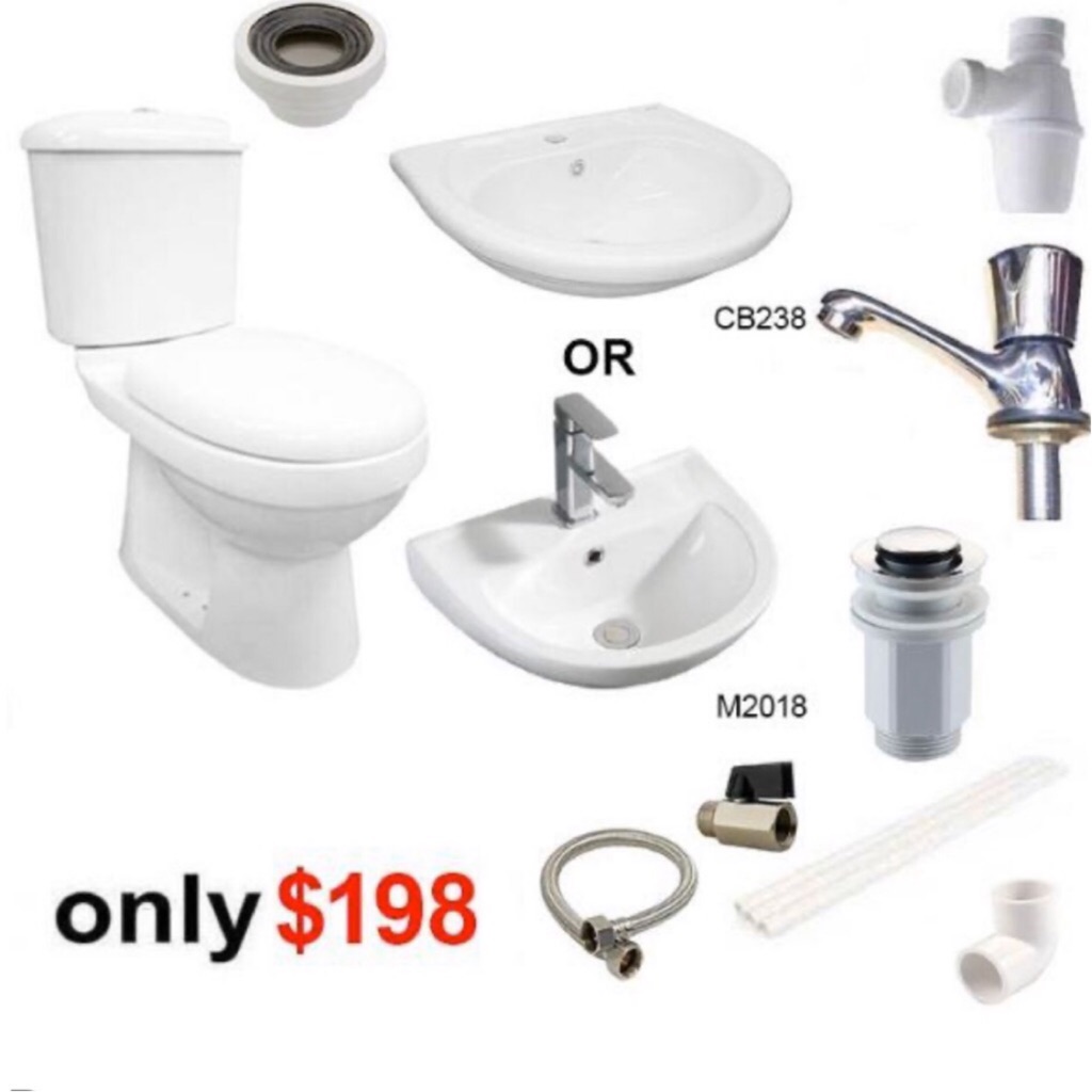 Budget Toilet Bowl & Basin Package Shopee Singapore