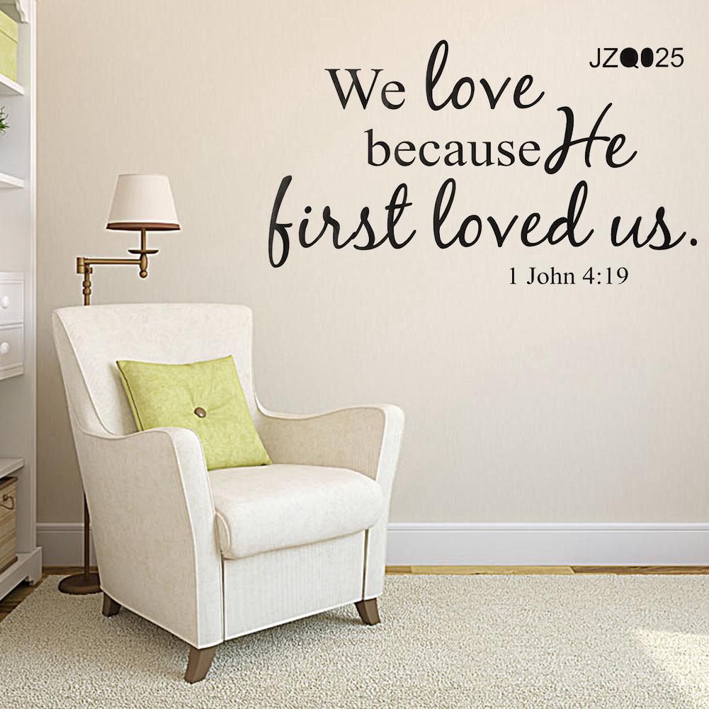 Zhenl Bible Verse Wall Decals Christian Quote PVC Wall Art Stickers Living Room Bedroom Bible