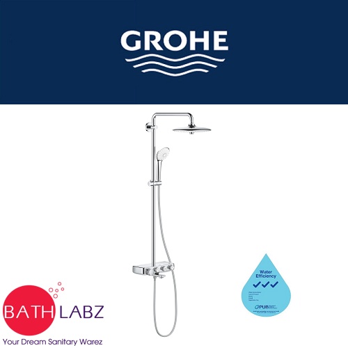 GROHE 26608000 EUPHORIA SMARTCONTROL SYSTEM 260 MONO WALL MOUNT SHOWER SYSTEM WITH BATH