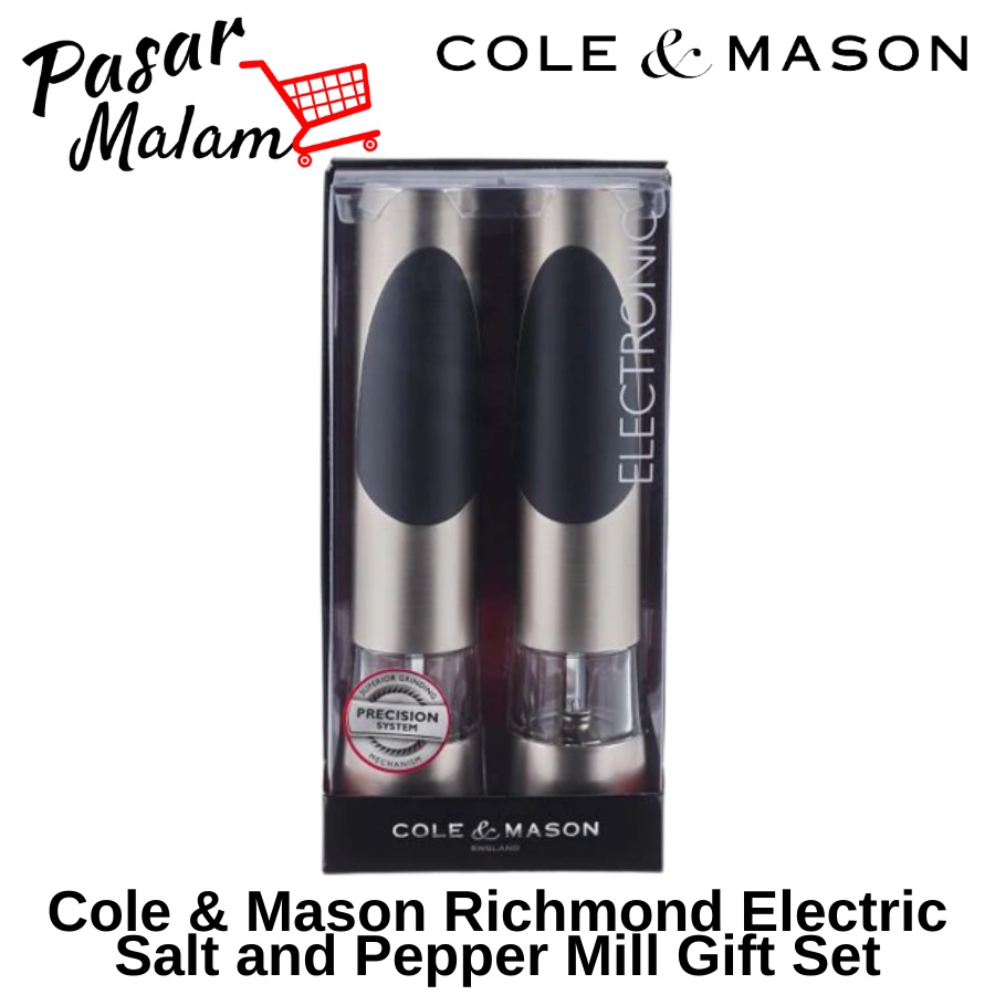 Cole & Mason Richmond Electric Salt and Pepper Mill Gift Set Shopee