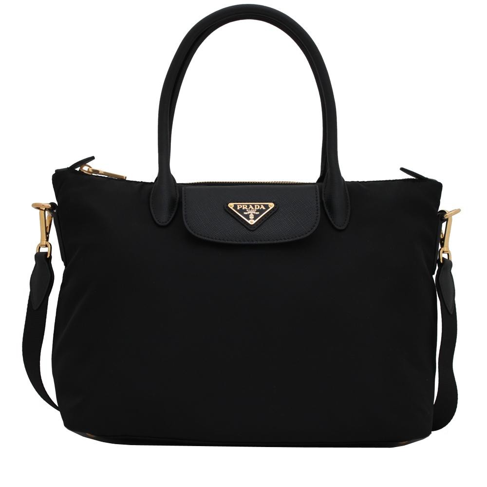 Prada 1BA106 Tessuto Nylon & Saffiano Leather Trim Convertible Bag