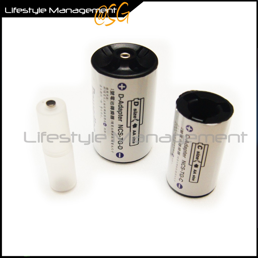 Battery Converter Adapter Holder Case Size AAA to AA / AA to C / AA