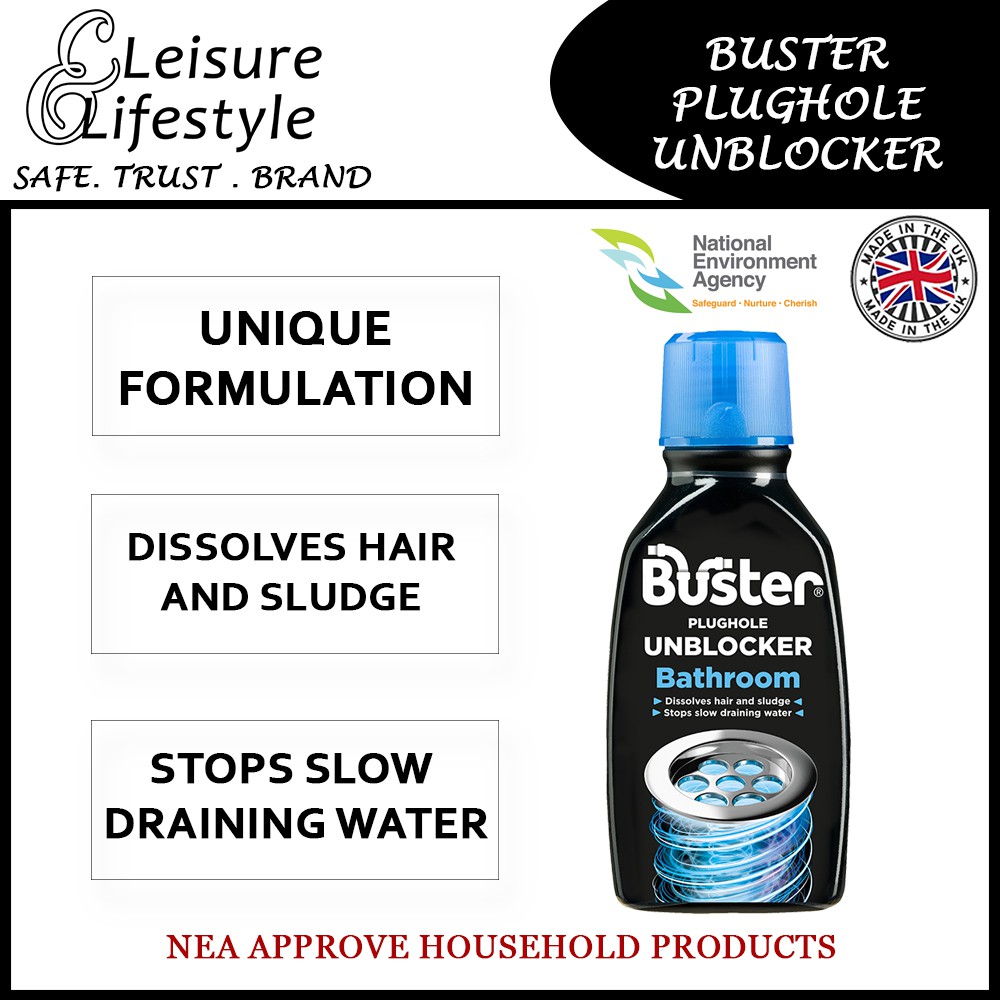 Buster Plughole Unblocker 300ML for Drain Unblocker and Drain Cleaner