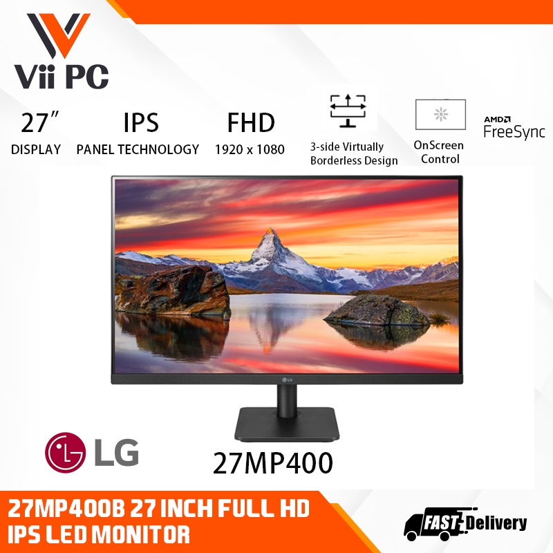 LG 27MP400B/27MP400B 27 Inch Full HD IPS LED Monitor with FreeSync